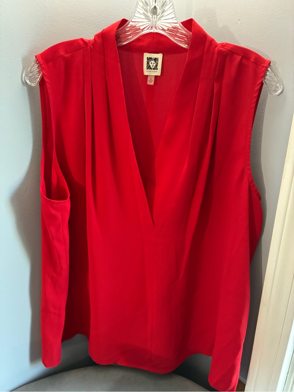 Anne Klein Bright Red Sleeveless V-Neck Camisole